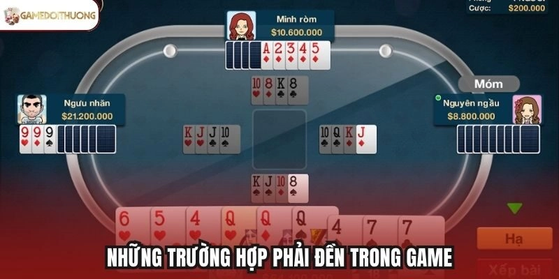 Những trường hợp phải đền trong game